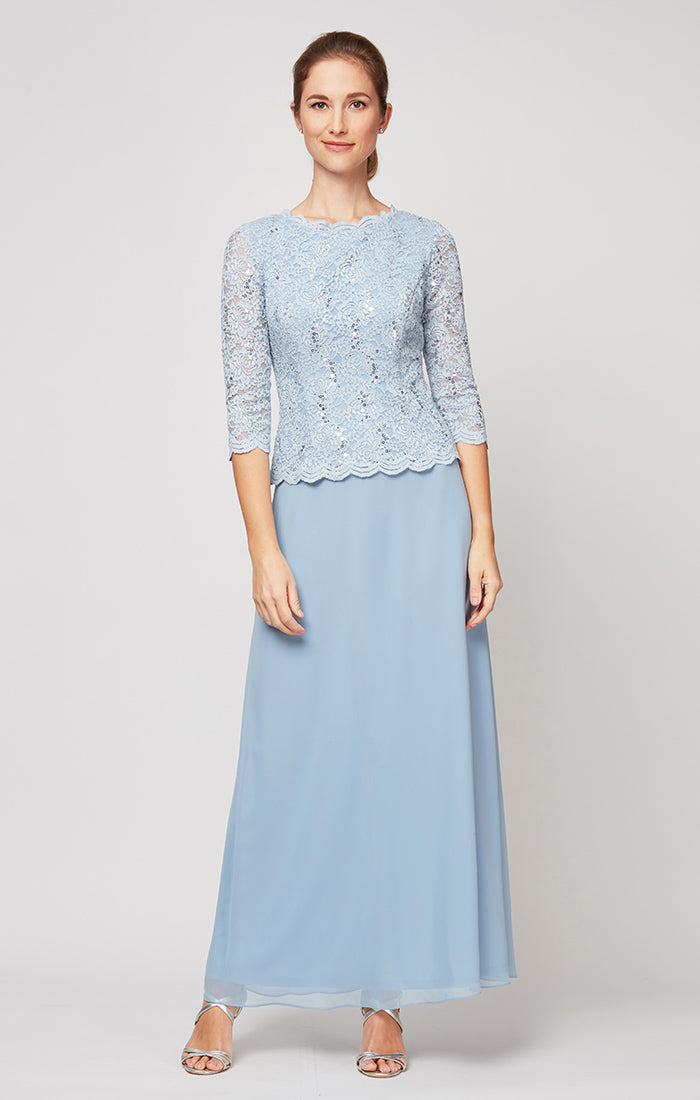 Petite Chiffon Tea-Length Skirt