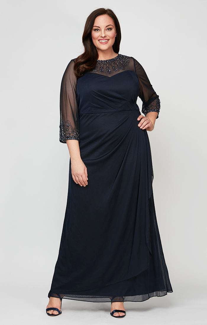 Jonna Linen Triangle-Top Gown
