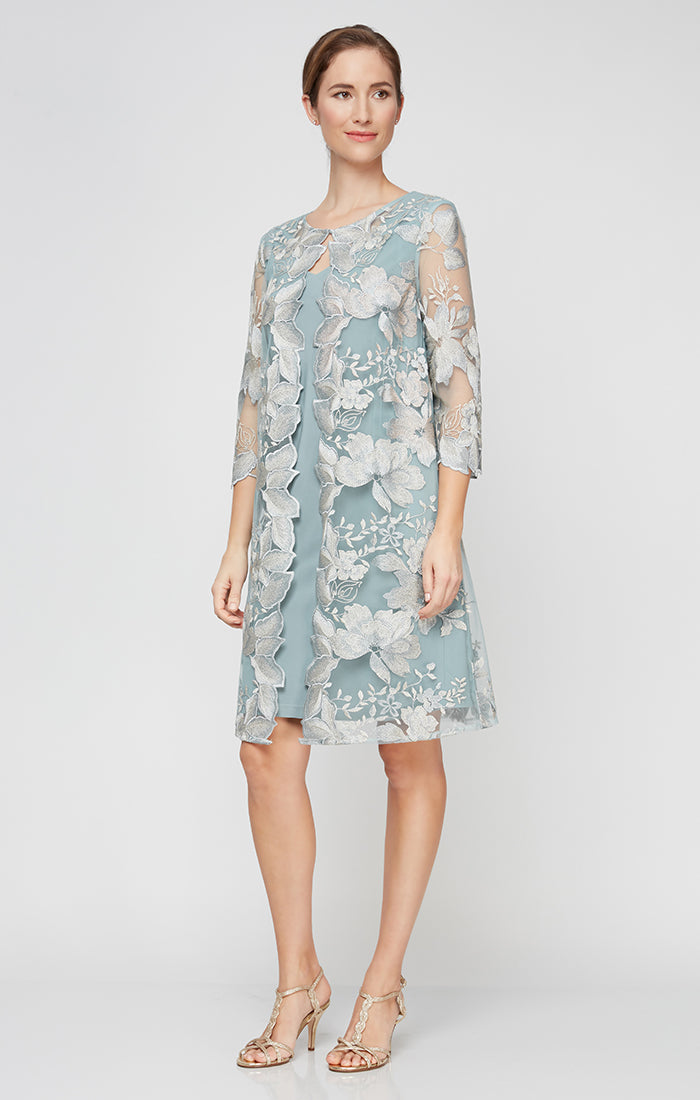 embroidered mock jacket cocktail dress alex evenings Petite Waist Size:34 Two Pieces Beach Wedding YGroup_7662877540552 Ladies dresses this ensemble offers beauty