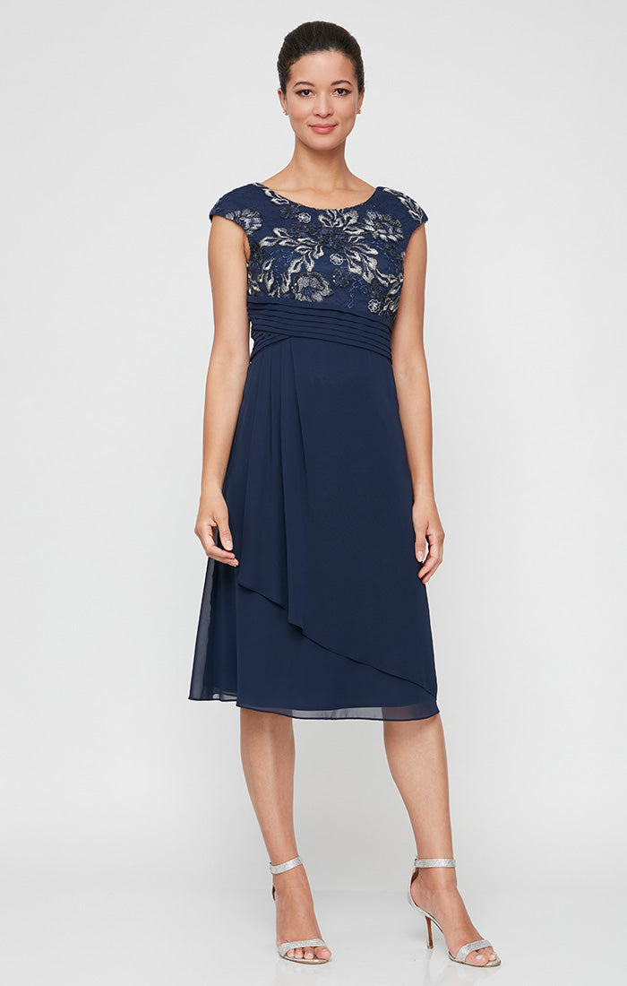 Formal For Fall Tea Length Mother Of The Groom Dresses Belk Alex Evenings Women's Embellished Puff- Formal For Fall Tea Length Mother Of The Groom Dresses Belk Alex Evenings Women's Embellished Puff-
