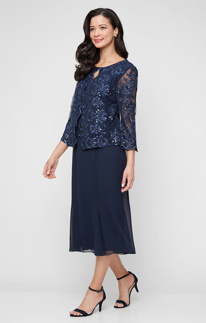 Plus Size Alex Evenings Tea Length Jacket Dress Plus Size Mother