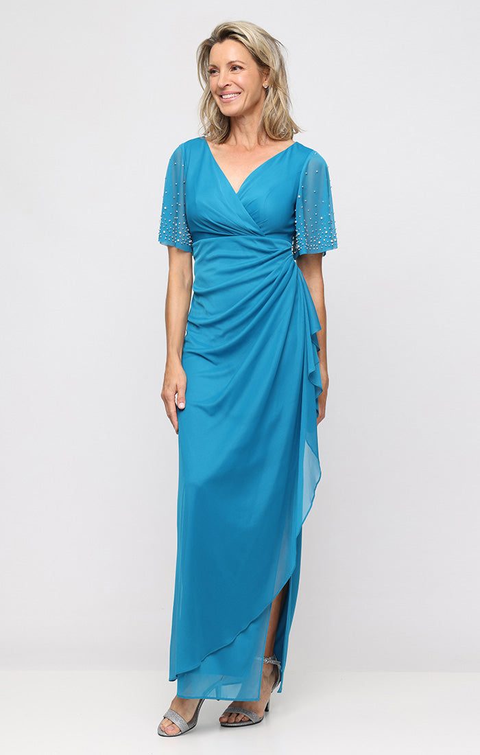 Alex Evenings Layla Empire Waist Dress Mallard / 4 Alex Evenings Layla Empire Waist Dress Mallard / 4