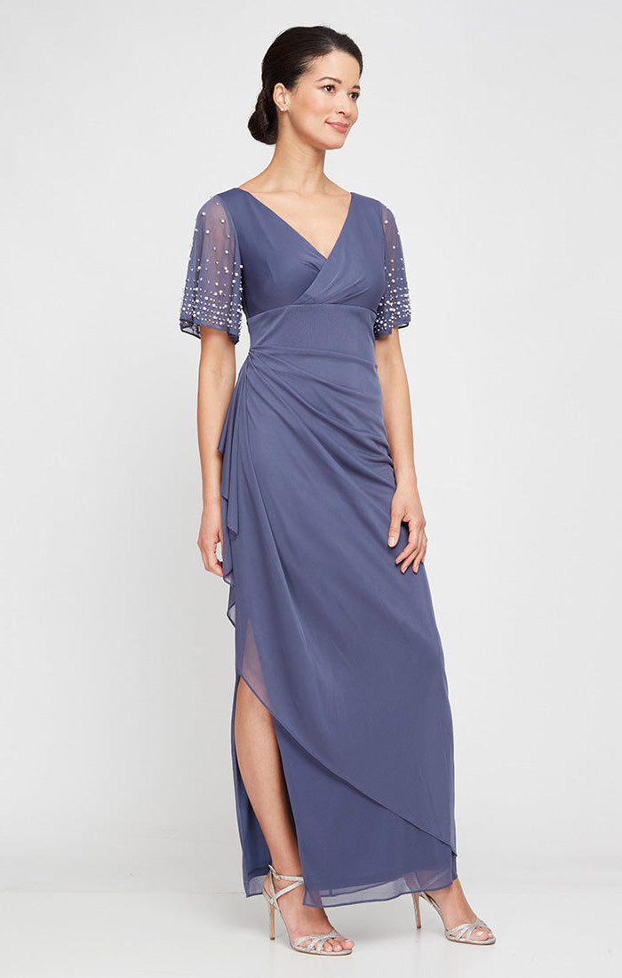 open lace back dress Petite Layla Long Empire Waist Dress open lace back dress Petite Layla Long Empire Waist Dress