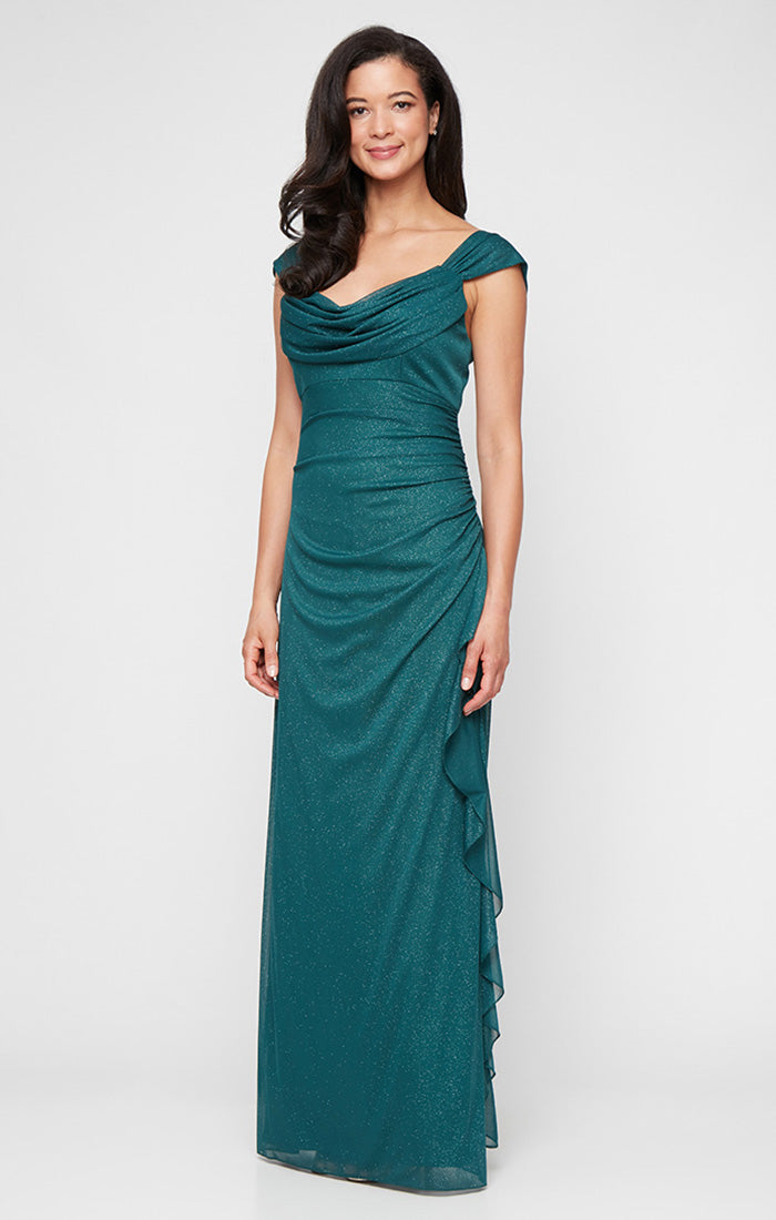 green emerald velvet dress Petite