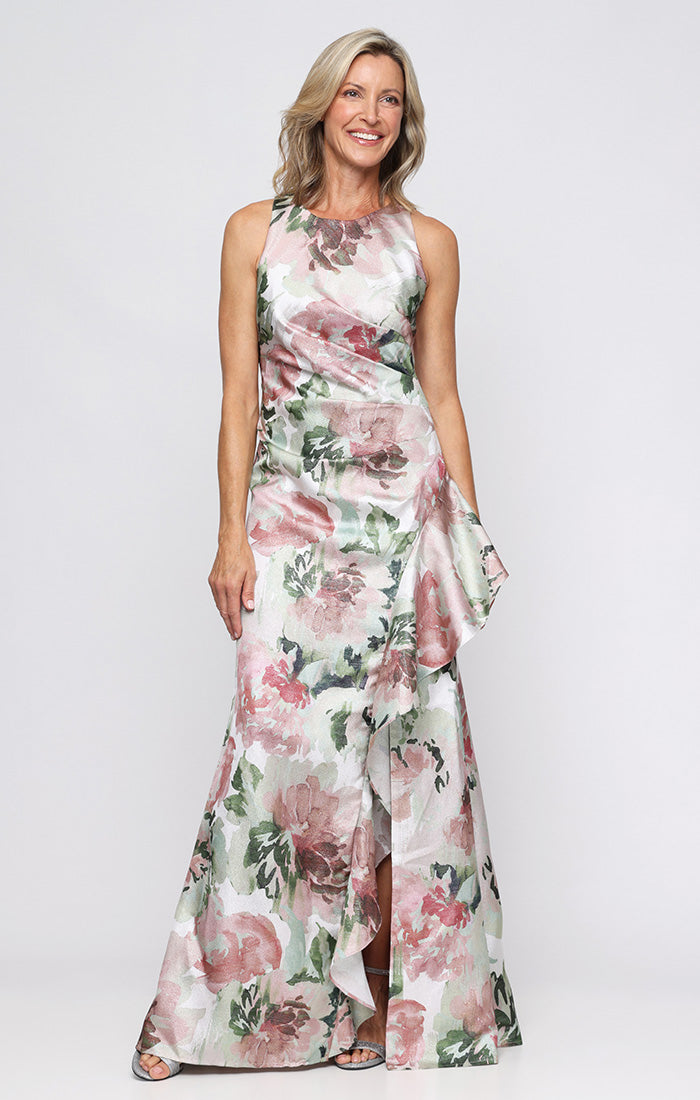 Alex Evenings Petite Printed Sleeveless Ball Gown - BLUSH MULTI - 14P Alex Evenings Petite Printed Sleeveless Ball Gown - BLUSH MULTI - 14P