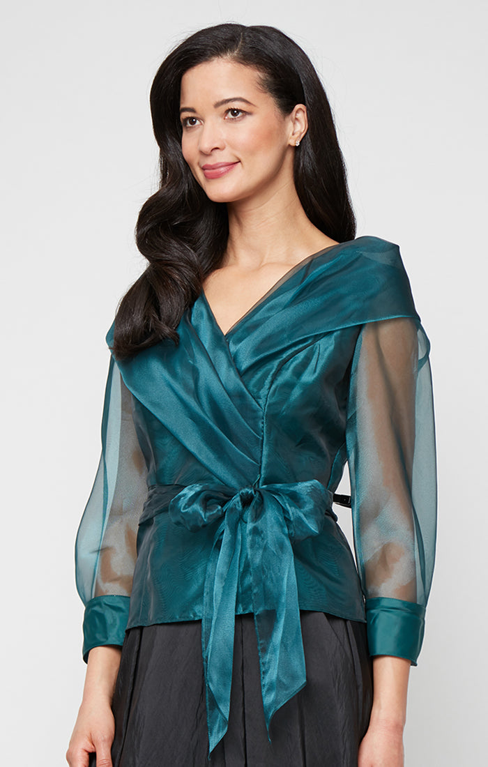 Petite Organza Blouse for Formal Events | Alexevenings.com