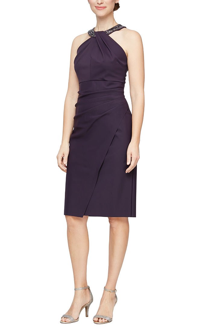 Eggplant sheath cheap dress