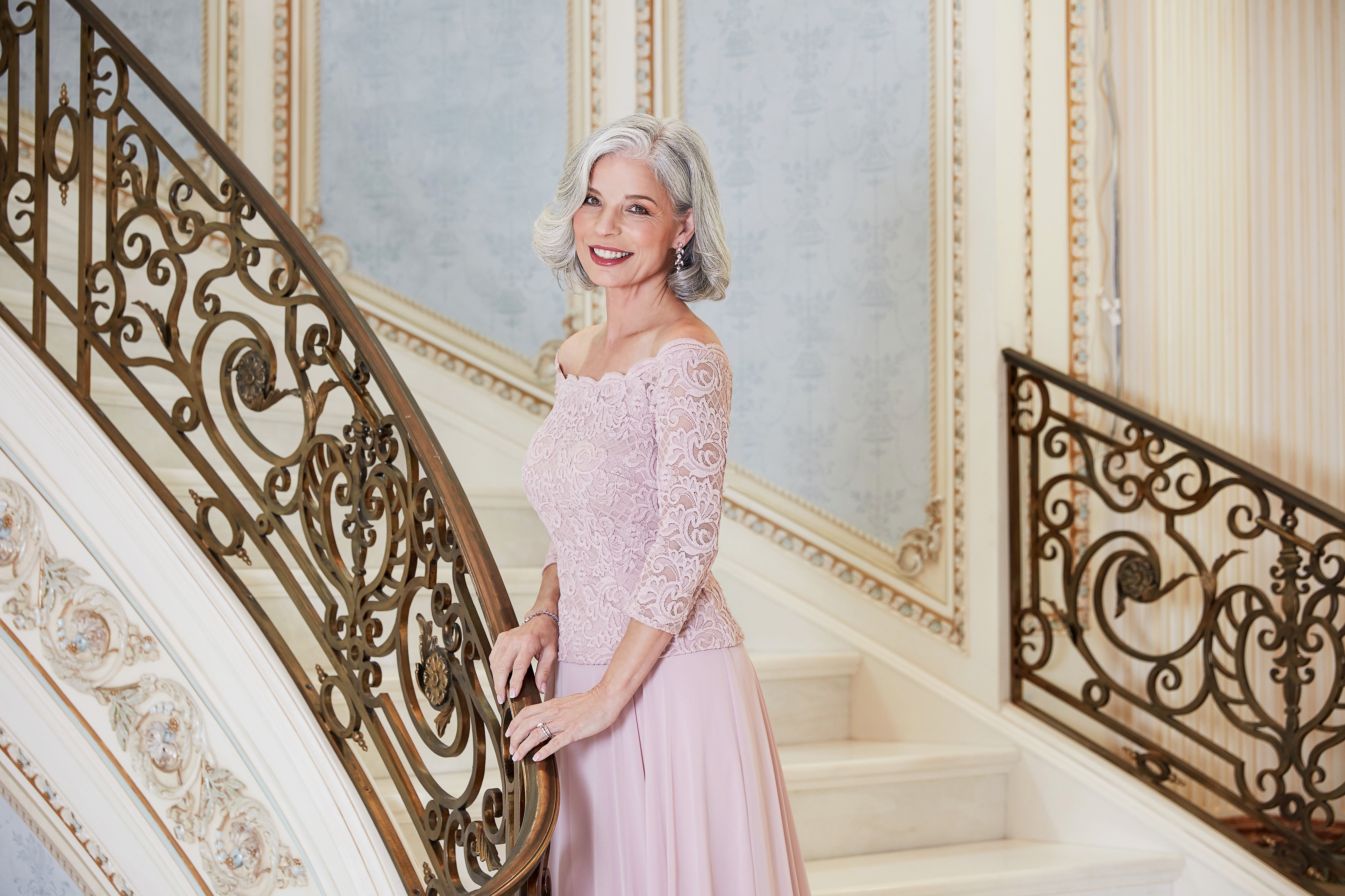 woman in pink dress