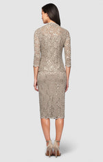 Regular - Sheath Sequin Lace Jacket Dress