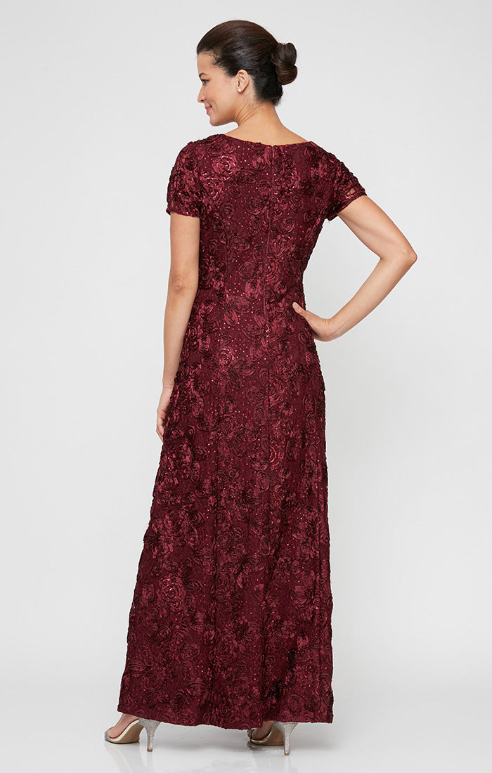 Regular - Evelyn Rosette Lace Long Gown