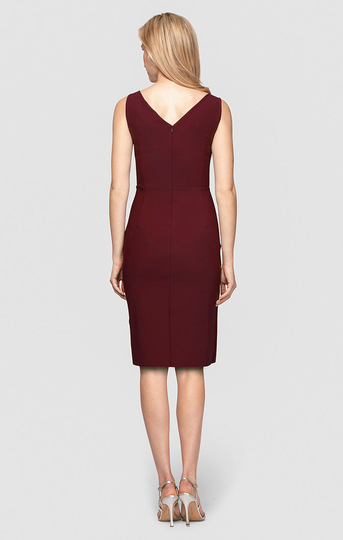 Alex Evenings Compression Embellished Ruched Sheath Dress - Charcoal Alex Evenings Compression Embellished Ruched Sheath Dress - Charcoal
