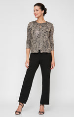 Plus Slinky Glitter Twinset and Chiffon Pant