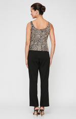 Plus Slinky Glitter Twinset and Chiffon Pant