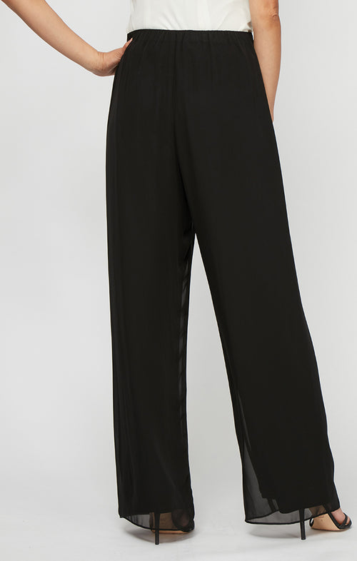 Straight Leg Chiffon Pant