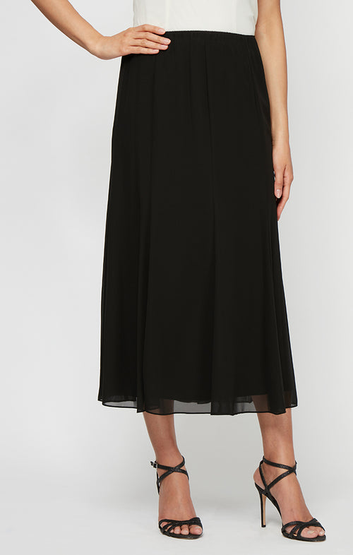 Tea-Length Panel Chiffon Skirt