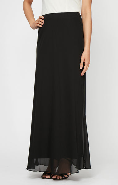 Petite Chiffon A-Line Long Skirt | Alexevenings.com