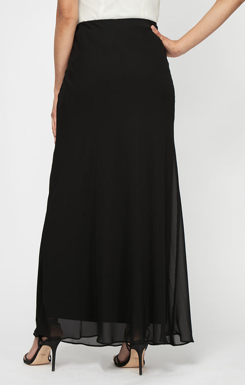 Petite A-Line Long Chiffon Skirt