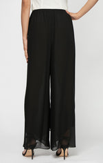 Wide Leg Chiffon Pant with Tulip Hem