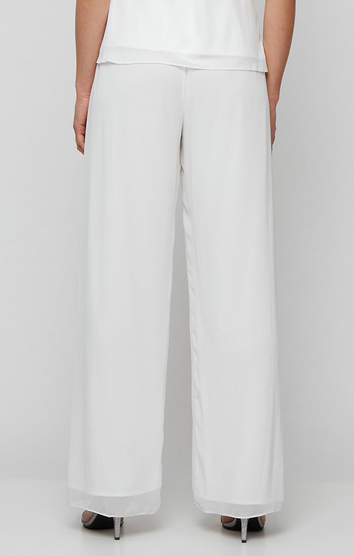 Petite Silky Chiffon Basic Pant