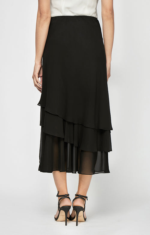 Regular - Chiffon Tea-Length Skirt