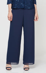 Straight Leg Chiffon Pant