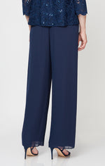 Plus Straight Leg Chiffon Pant