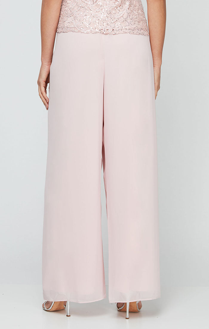 Straight Leg Chiffon Pant