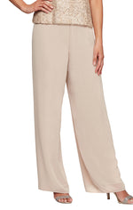 Straight Leg Chiffon Pant