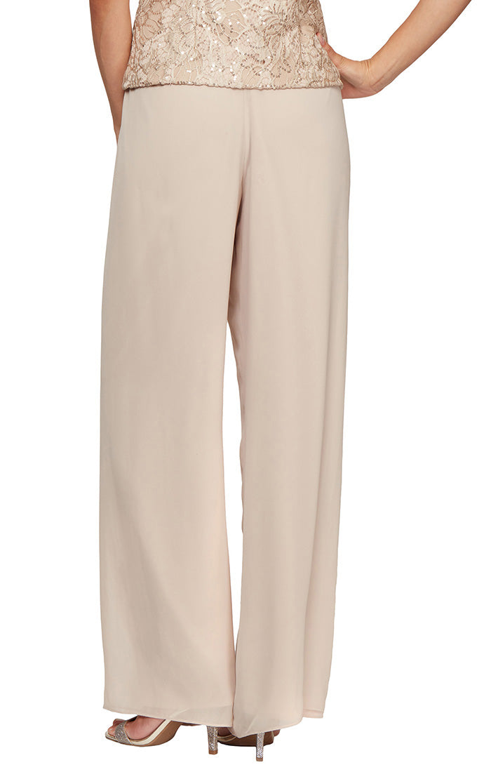 Straight Leg Chiffon Pant