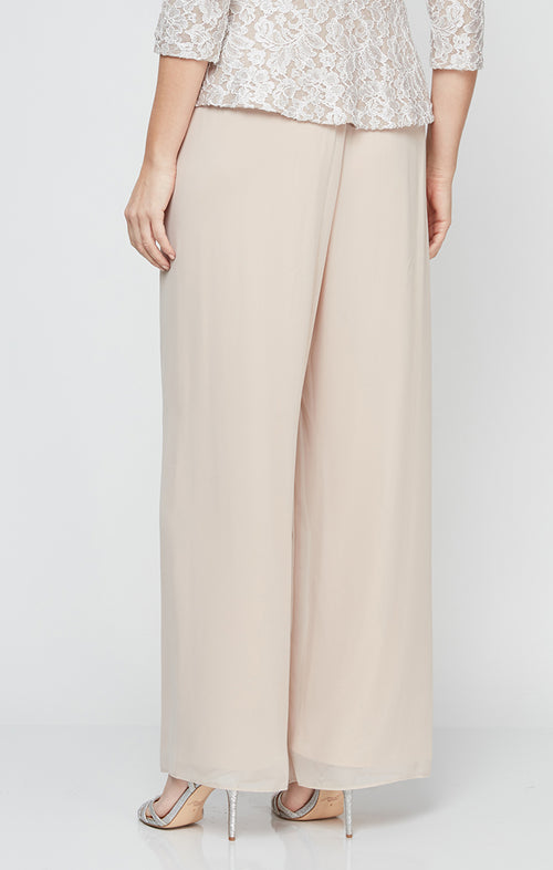 Straight Leg Chiffon Pant