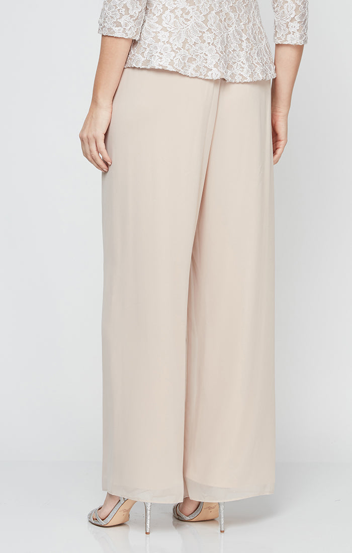 Straight Leg Chiffon Pant