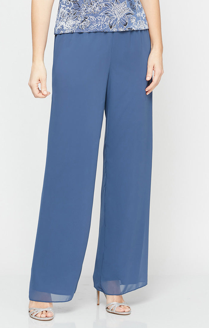 Straight Leg Chiffon Pant