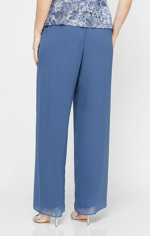 Straight Leg Chiffon Pant