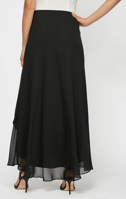 Long Chiffon Skirt with Tulip Hem