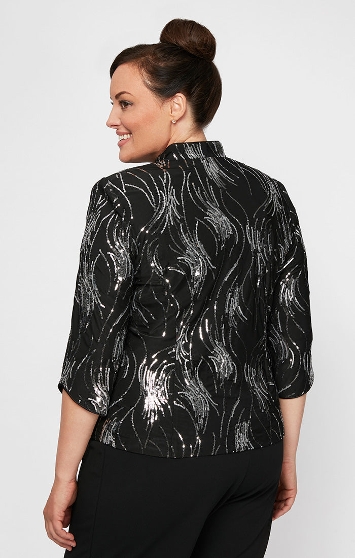 Plus Size Sequin Evening Twinset | Alexevenings.com