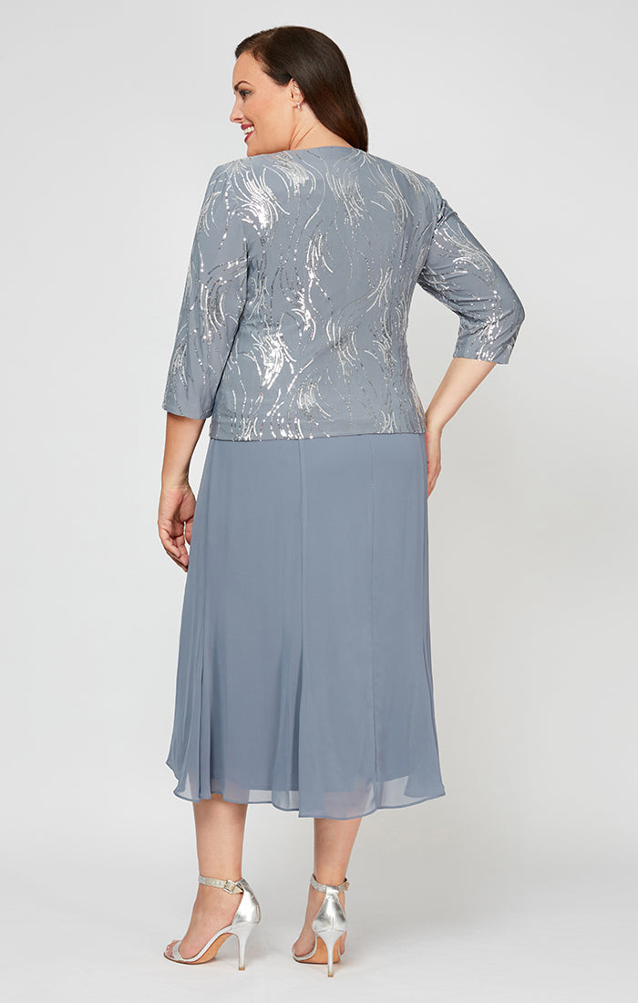 Plus Angela Firework Sequin Jacket Dress