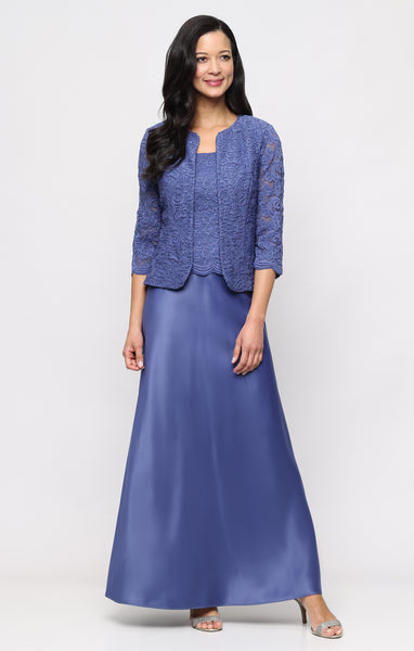 alex evenings women's long lace jacket dress Alex Evenings Women's Petite 2-Pc. Lace Jacket Dress Set - Pink
