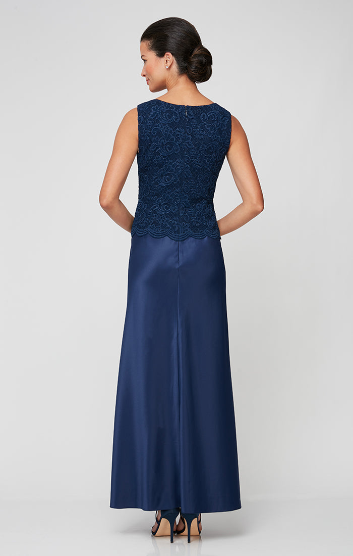 Alex Evenings Bethany Glitter Lace Jacket Dress Navy / 14 Alex Evenings Bethany Glitter Lace Jacket Dress Navy / 14
