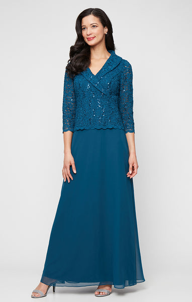sachin and babi light blue dress Knitted silk and cashmere gown in white - Ralph Lauren Collection