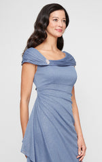 Glitter Mesh Sleeveless L-Neck Dress