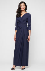 Compression Column Dress with Tucking Detail at Waist