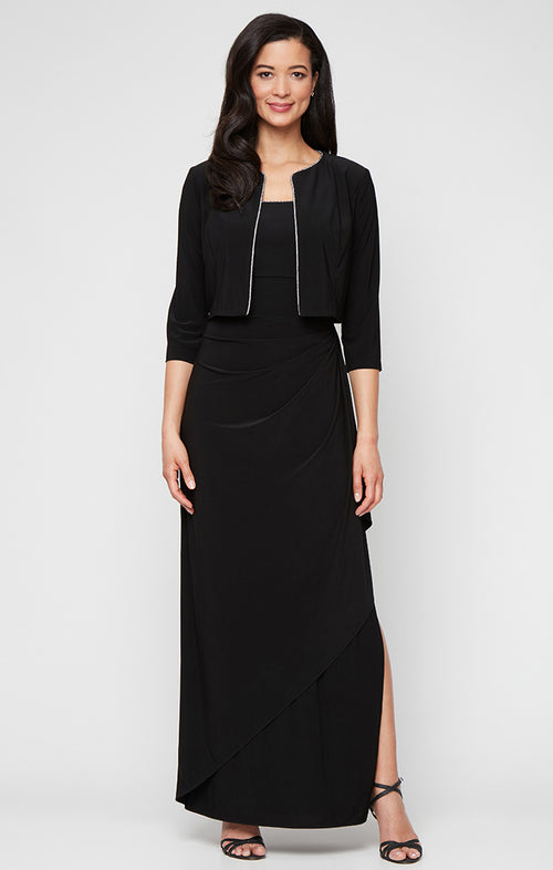 Stacees Chiffon Dresses A-line/Princess V Neck Short Sleeve Tea