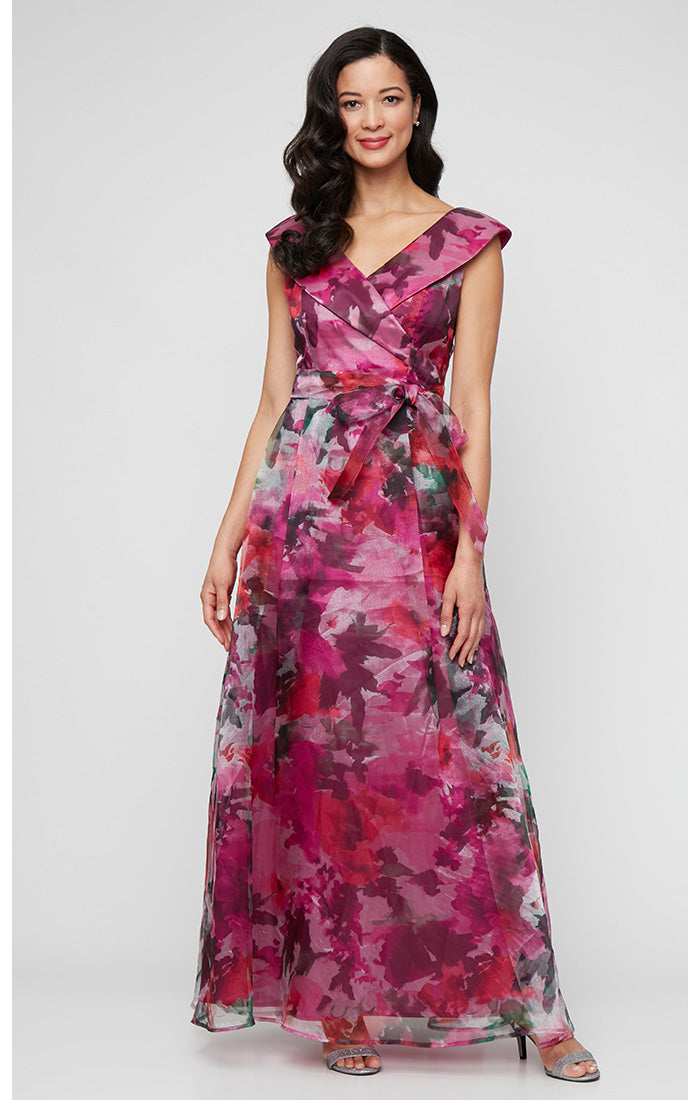 Plus Floral Organza Ballgown