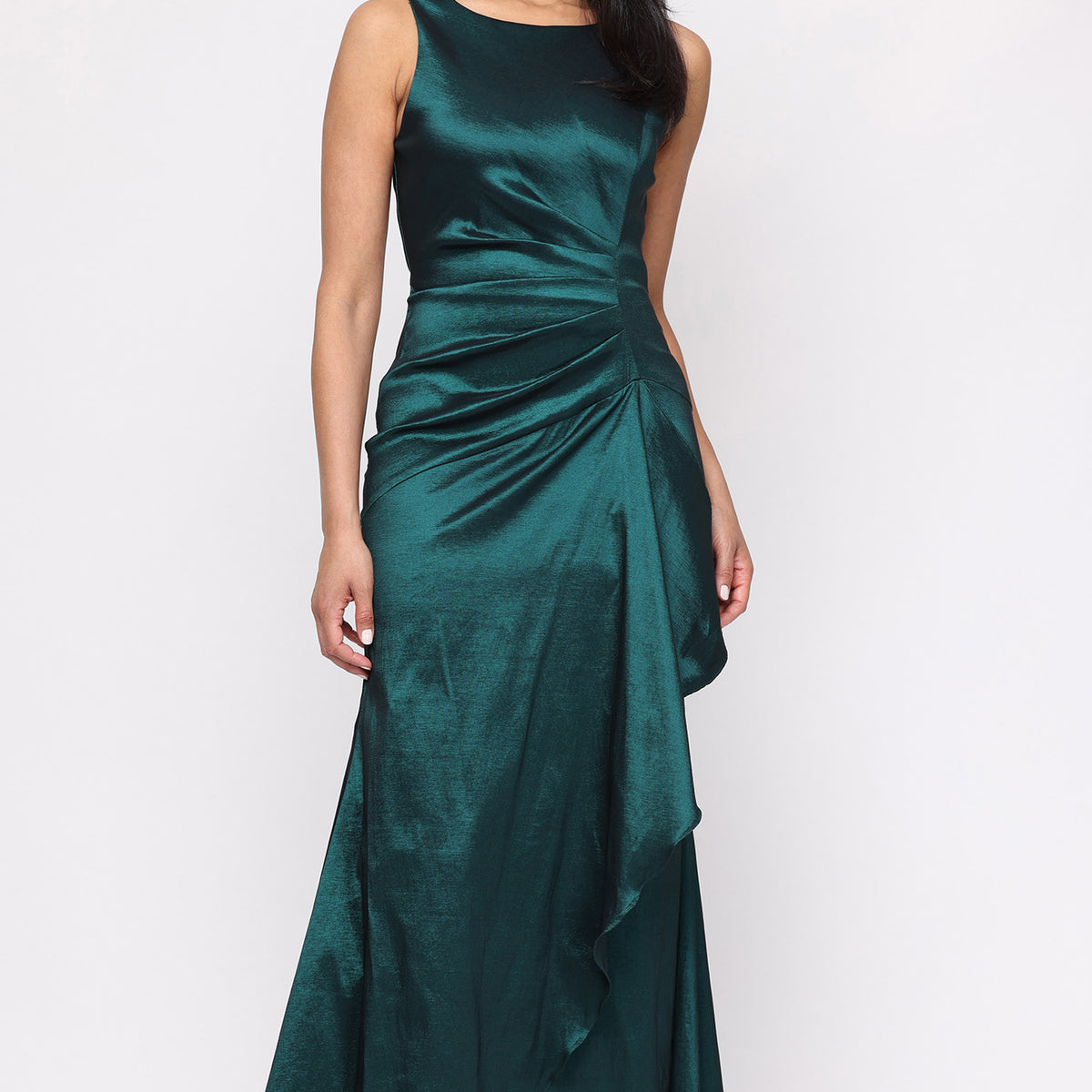 emerald green ballroom dress Petite Stretch Taffeta Black/Gold