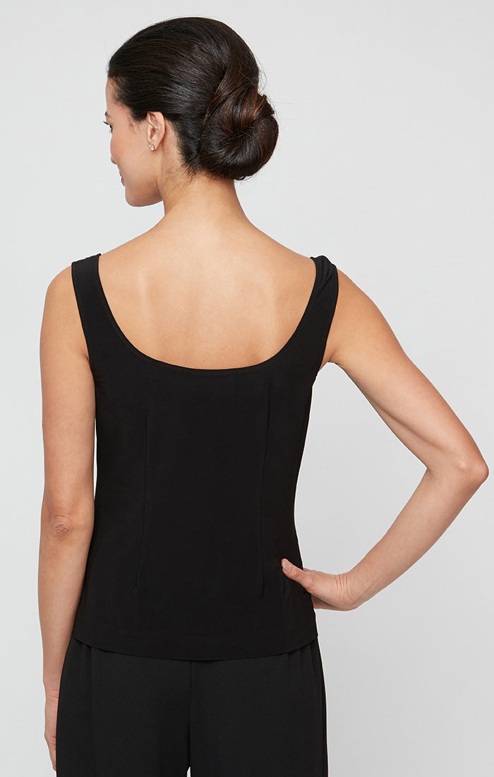 Regular - Embroidered Twinset with Scoop Neck Tank