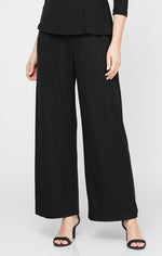 Petite Straight Leg Metallic Knit Pant