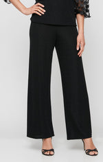 Straight Leg Metallic Knit Pant