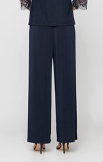 Petite Straight Leg Metallic Knit Pant