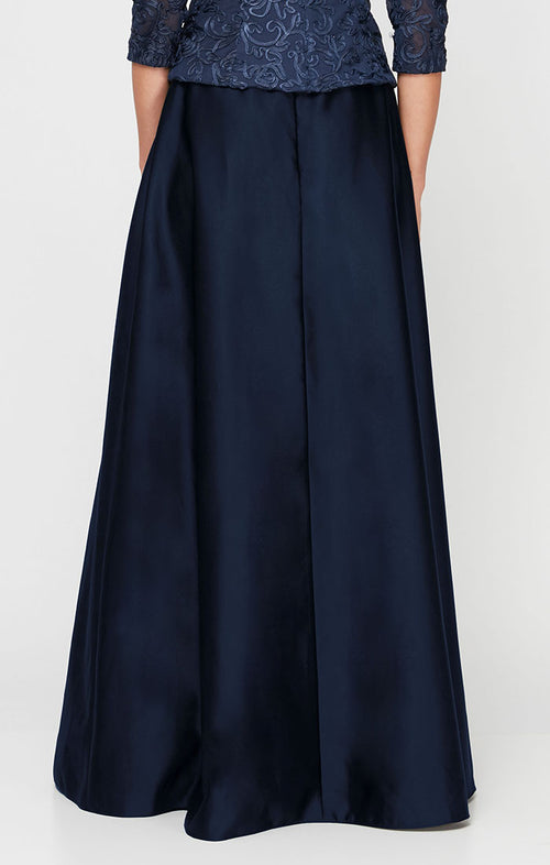 Regular - Satin Ballgown Skirt with Pockets and Inverted Pleat Detail (Copy)