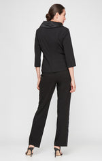 Petite Two-Piece Plus Crepe Tuxedo Pantsuit